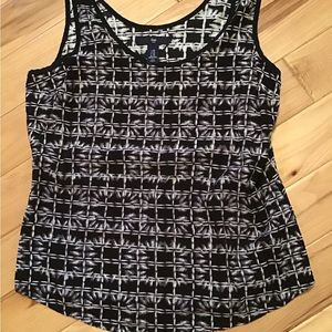 Gap Black/white XS tank 100% rayon